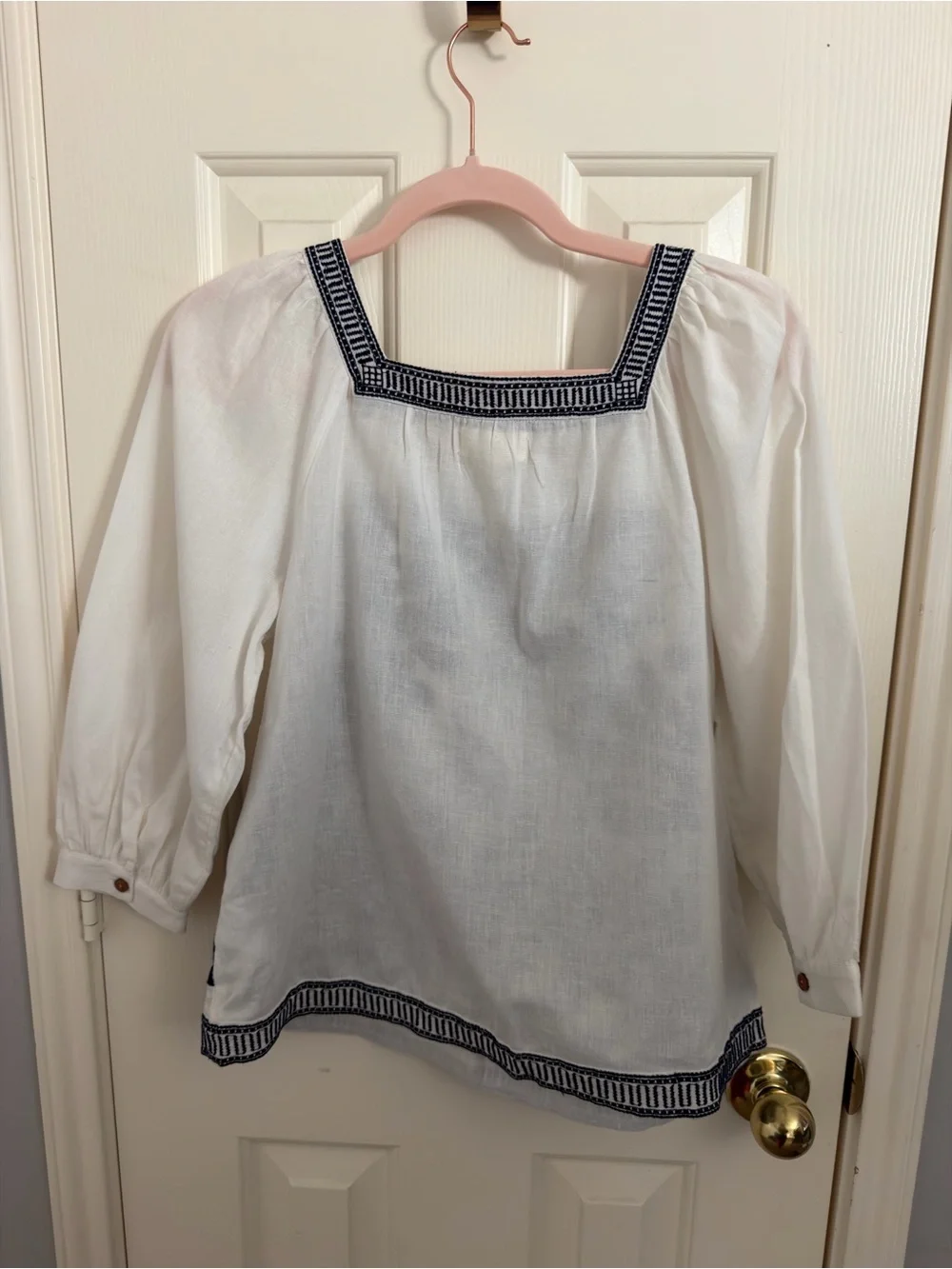 NWT Maeve by Anthropologie Liyah Embroidered Peasant Blouse